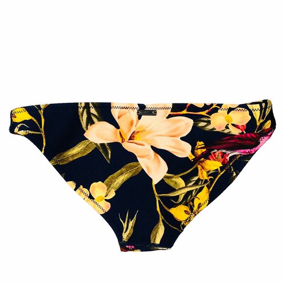 Triangl Black Peach Floral Neoprene Bathing Suit Bikini Bottom Small - Picture 2 of 5